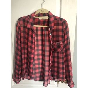 PLAID SHEER SHIRT